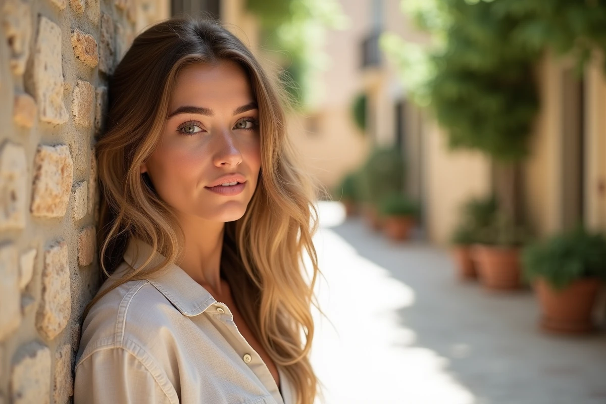Femme en portrait vacances méditerranéennes