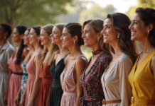 Groupe de femmes diverses en tenues culturelles naturelles