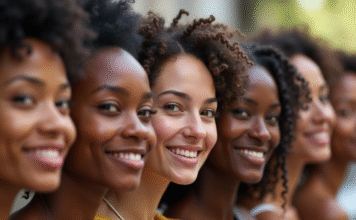 Forme de visage la plus attirante : comment la déterminer ? Groupe divers de personnes souriantes face à la caméra