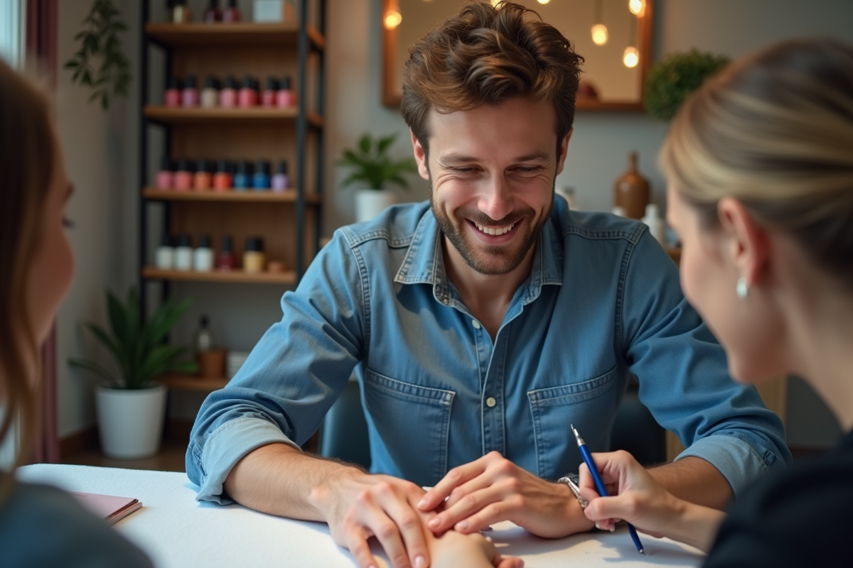 Homme détendu lors d