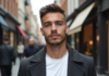 Tendances coiffure homme : quelle coupe adopter ? Jeune homme en ville avec coupe textured et manteau